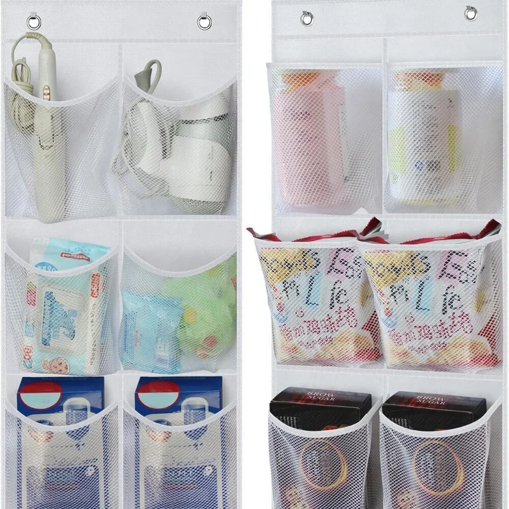 Heavy-Duty 2-Pack Narrow Shoe Organizer with Over-the-Door Hanging Capability